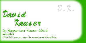david kauser business card