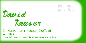 david kauser business card